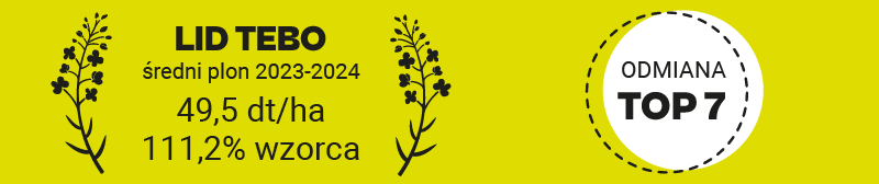 wyniki plonowania LID Tebo