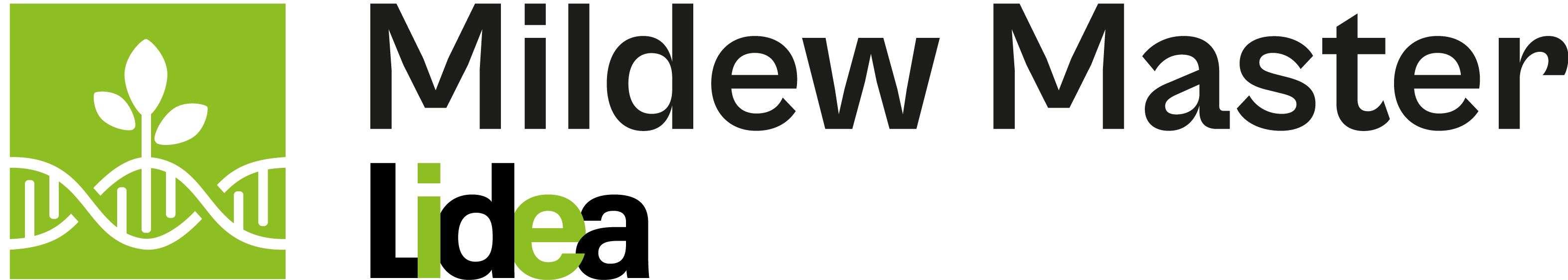 Logo technologii Mildew Master Lidea – symbol genetycznej ochrony słonecznika przed mączniakiem rzekomym (Plasmopara halstedii).